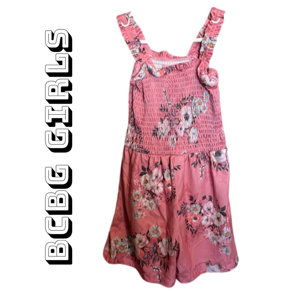 BCBG girls pink floral romper